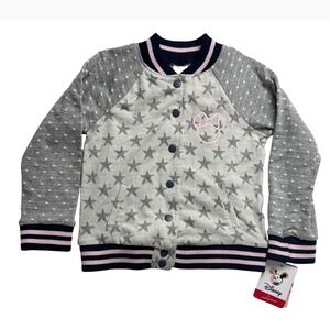 Disney Jumping Beans Girls 4T Minnie Mouse Star Print Jacket Navy Pink‎